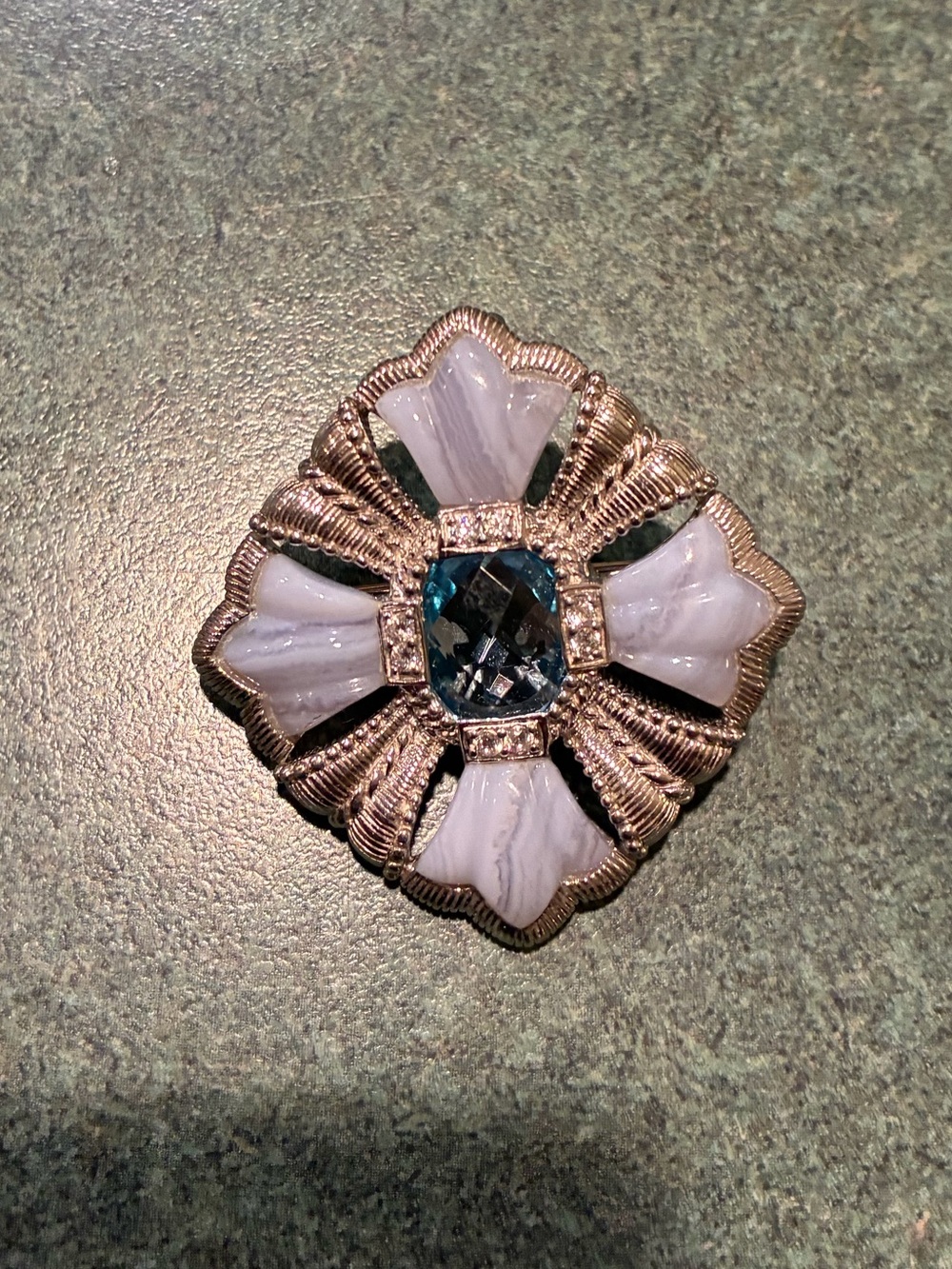 Judith Ripka 925 Silver Brooch/Necklace Pendant